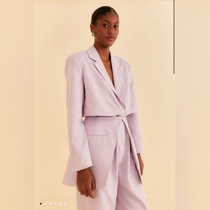 Farm Rio Lilac Cut Out Blazer